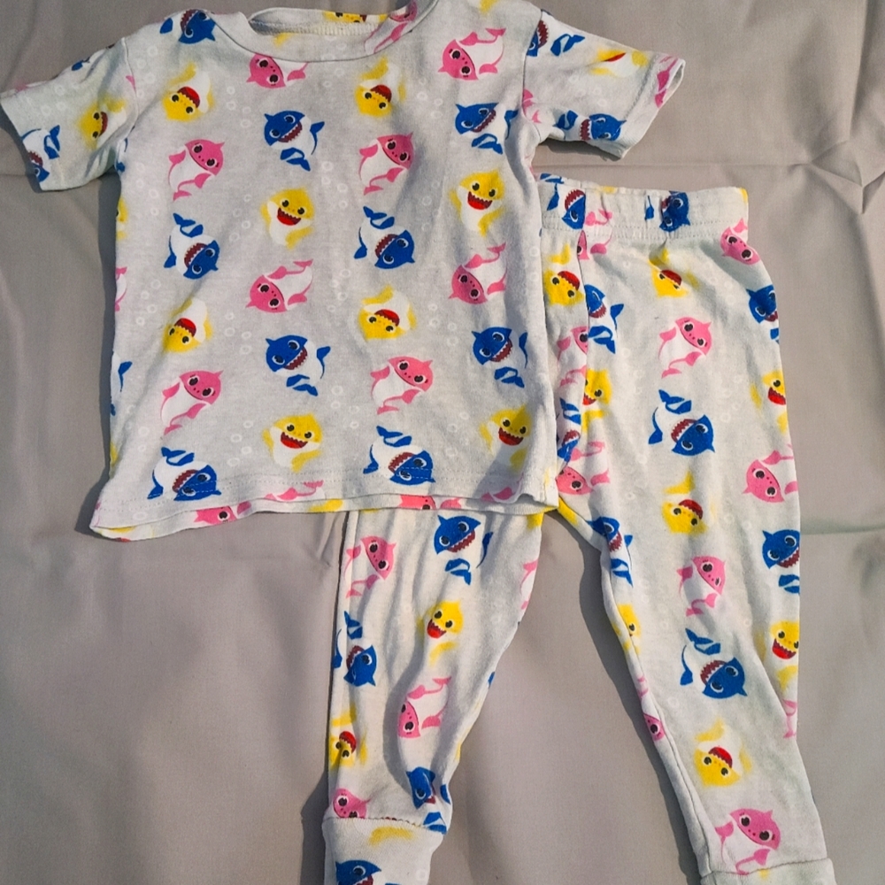 2t Pink Fong Baby Shark Pajamas